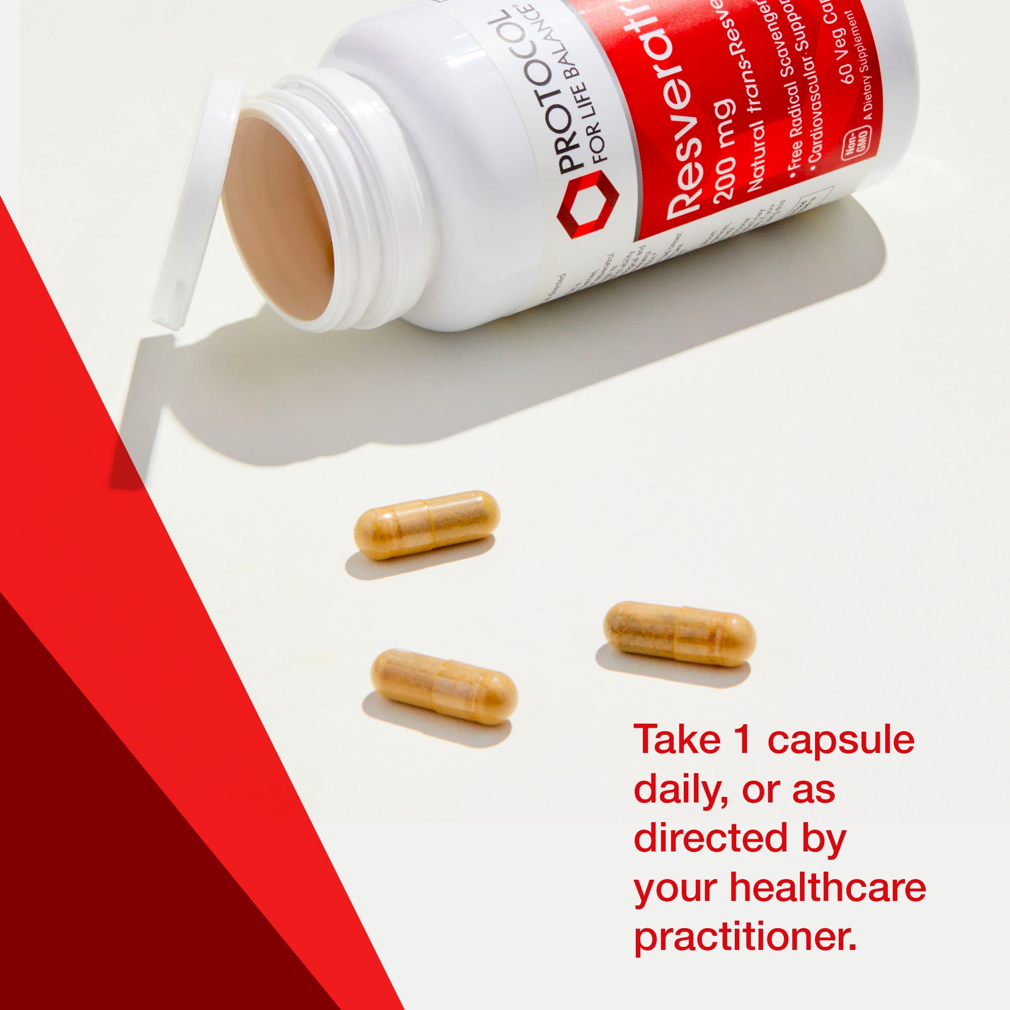 Protocol Resveratrol 200mg - Japanese Knotweed - Heart Health - 60 Veg Caps