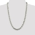 thumbnail image 2 of 925 Sterling Silver 8mm Diamond-cut Rope Chain 28 Inch, 2 of 7