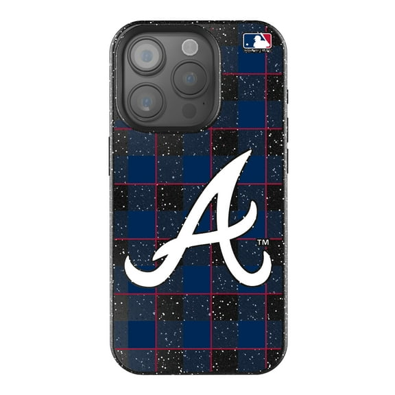 Keyscaper Atlanta Braves Plaid Bling iPhone Case