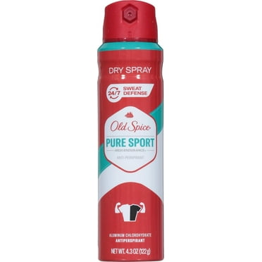 Old Spice Men's High Endurance Antiperspirant Dry Spray Pure Sport, 4.3 oz..