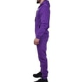 thumbnail image 2 of Riflessi Men's Athletic Sports Casual 2 Piece Solid Color Tracksuit Hoodie Jogger Pants Sweatsuit Set (Purple, L), 2 of 4
