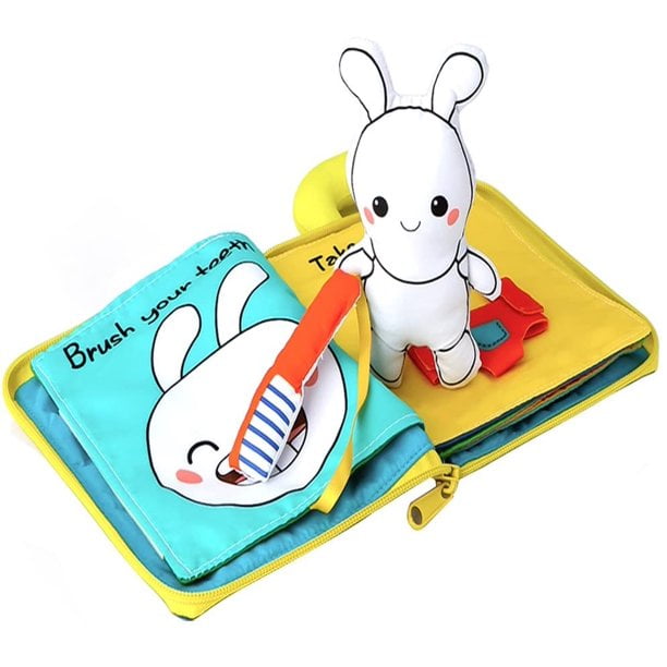 Ultra Soft Baby Books Touch and Feel Cloth 3D beiens My Quiet Books 8 animals 