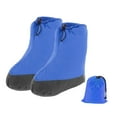 thumbnail image 1 of Botines de plumas, calcetines cálidos, botines de camping, funda para calentar los pies con bolsa de almacenamiento, calzado para acampar, senderismo, M azul, 1 of 8