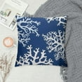 thumbnail image 2 of COMIO  Pillow Covers Coral Beach Throw Pillow Covers Ocean Theme Navy Blue Nautical Pillowcase Cushion Cover for Sofa Couch Bed, 2 of 5