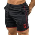 thumbnail image 2 of Faithtur Men Summer Swim Shorts Solid Color Elastic Waist Swimming Trunks, 2 of 3