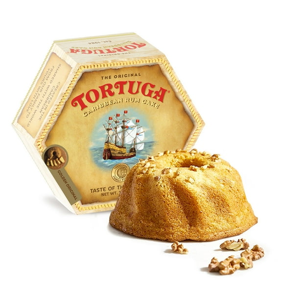 Tortuga Golden Original Rum Cake 16oz – Premium Dessert Cake, Freshly Sealed & Ready-to-Serve