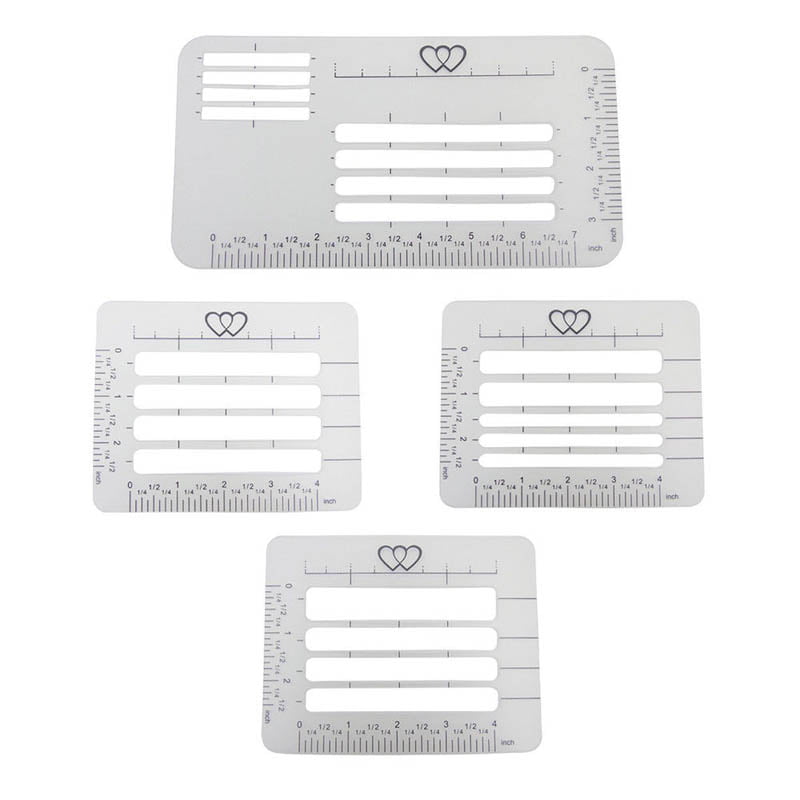 Details about   4pcs Letter Envelope Stencil Set Templates Rulers Diary Greeting Card Postcards 