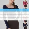 thumbnail image 3 of Women Y2K Crop Tops Scoop Neck Tight Slim Fit Going Out Fashion Long Sleeve Shirt Cute Dressy Causal Party Blouse S-L, 3 of 4