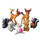 thumbnail image 2 of 7pcs Cartoon Bambi Deer Toys Pvc Action Figures Rabbit Figurine Squirrel Model Anime Dolls Gifts For Kids, 2 of 5