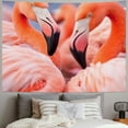 thumbnail image 2 of Orinice Flamingos Cotton Linen Hanging Pictures with Frame Personalized Wall Art Poster Wall Hanging Tapestry Painting  40x60inch, 2 of 6