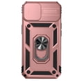 thumbnail image 3 of Decase Heavy Duty Rugged Case for iPhone 14 Plus,Shockproof Scratch Resistant Case with Slide Camera Cover Built-in 360? Ring Holder Kickstand Magentic Protective Case For iPhone 14 Plus,Rosegold, 3 of 9