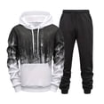 thumbnail image 7 of PNTUTB Fall Winter Men's Tracksuit Inkjet Print Hoodie and Drawstring Pants with Pockets Casual Comfort Fashion Trendy Two Piece Set, 7 of 7