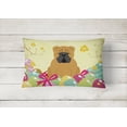 thumbnail image 2 of Carolines Treasures BB6122PW1216 Easter Eggs English Bulldog Red Canvas Fabric Decorative Pillow, 12H x16W, multicolor, 2 of 3
