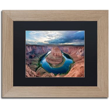 Trademark Fine Art "Around the Bend" Canvas Art by Michael Blanchette Photography Black Matte, Birch Frame