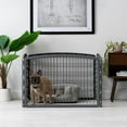 thumbnail image 6 of IRIS USA 24" Exercise 4-Panel Pet Playpen, Puppy Pet Small Medium Dog Pen Keep Pets Secure Easy Assemble Rust-Free Heavy-Duty Molded Plastic Customizable, Dark Gray, 6 of 8