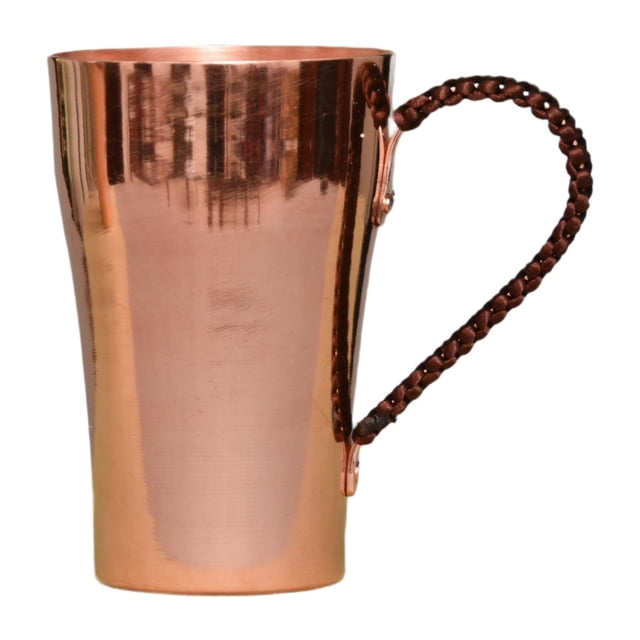 Taza de café de cobre Moscow Mules de 400 ml, regalo de cumpleaños, taza de té de cobre, vaso de cobre con asa