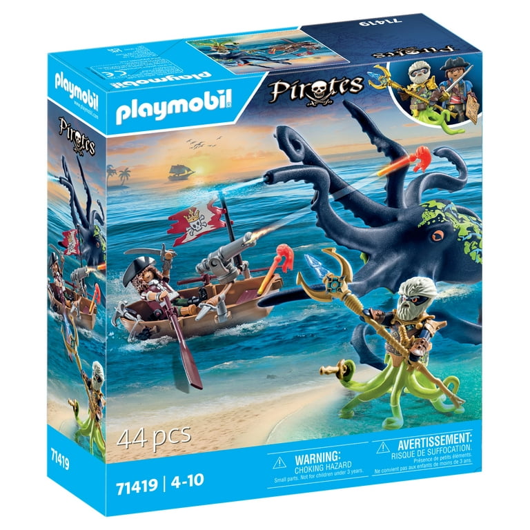 PLAYMOBIL Battle with the Giant Octopus, Pirate Water Battle Set