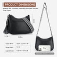 thumbnail image 2 of APHISON Trendy Women's Crossbody Bag, Vegan Leather Purse with Adjustable Strap and Shoulder Handbag - Black, 2 of 6