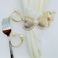 thumbnail image 7 of Mdesiwst Smooth Surface Napkin Rings 12/20pcs Elegant Metal Napkin Rings Smooth Surface Foldable Scratch-free Faux Pearl Napkin Ring Set for Theme Events, 7 of 7