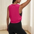 thumbnail image 4 of Vinsonshop Workout Tank Tops Woman, Large Armhole Tank Tops for Women Workout Sport Athletic Yoga Running Gym Loose Crop Sleeveless Shirts Hot Pink XXL, 4 of 7