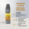 thumbnail image 3 of Dove Men+Care Morning Fresco 72h Men's Dry Spray Antiperspirant Deodorant with Non-Irritant Formula, 1/4 Moisturizing Cream and Vitamin E, 107g, 3 of 7