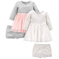 thumbnail image 1 of Conjunto de vestido para niña pequeña Simple Joys by Carter's, 2 piezas, talla 4T, 1 of 1