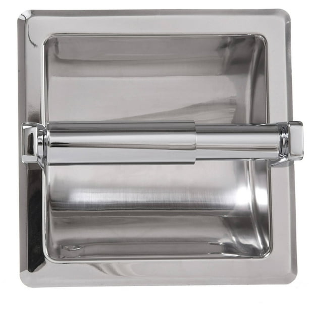 Arista Recessed Toilet Paper Holder With Galvanized Plate Arista Recessed Toilet Paper Holder