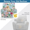 thumbnail image 4 of Jiueut Rose Floral Pattern Recliner Chair Covers, Anti Dust Recliner Chair Covers Stretchable Recliner Slipcover with Storage Pockets, 4 of 7