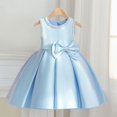 thumbnail image 2 of HJYCHN Kids Dress Sleeveless White Pageant Dress with Bow Accent and Beaded Neckline for Girls Dress 4 Years, 2 of 4