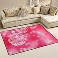 thumbnail image 2 of SKYSONIC Bright Pink Christmas Non-Slip Area Rug, Xmas Silver Balls Floor Carpet Comfort Floor Mats Decor for Indoor Front Porch Living Room Bedroom Kitchen, 36"x24", 2 of 5