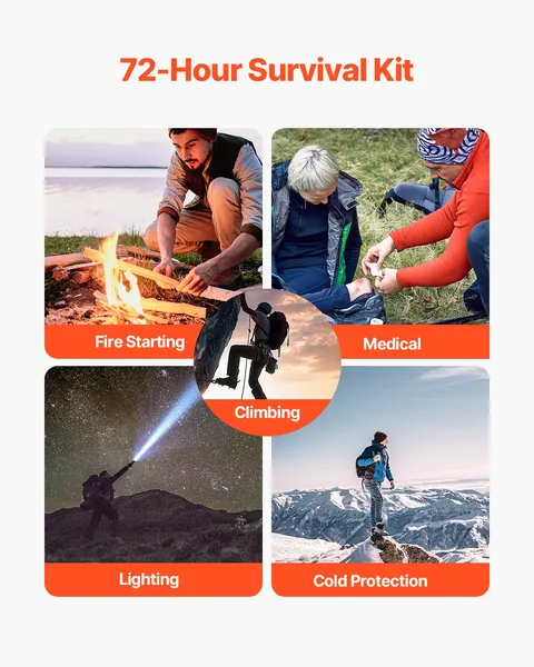 250 Piece 600D Nylon Trauma First Aid Survival Kit for Camping Hiking Hunting Outdoor Adventure Emergency Gear