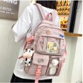 thumbnail image 3 of LHSHID Kawaii Backpack With cute plush pendant and Kawaii pins,Backpack Cute Kawaii Backpack for School, 3 of 5