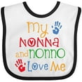 thumbnail image 3 of Inktastic My Nonna and Nonno Love Me Grandchild Boys or Girls Baby Bib, 3 of 4