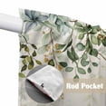 thumbnail image 4 of Swag Valance Curtains for Windows, Sage Green Light Filtering Kitchen Curtains with Rod Pocket, Eucalyptus Leaves Decorative Window Treatment Valances for Living Room, 28x36 - 2 PCS, 4 of 9