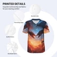 thumbnail image 3 of Picia Red And Blue Fire Cloud Dragon Pattern Mens Polo Shirts Quick Dry Short Sleeve Golf T Shirt Performance Moisture Wicking Casual Workout Baseball T-shirt-Large, 3 of 7