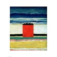 thumbnail image 1 of Affiche Rouge de la Maison 1932 de Kazimir Malevich - 18 x 24 Po., 1 of 1