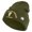 Olive, variant on U.S. Army 163rd Armored Brigade Logo Embroidered 12 Inch Solid Knit Cuff Long Beanie Made in USA - Black OSFM