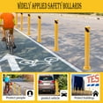 thumbnail image 6 of Kojooin 4-Pack Steel Parking Bollards – Safety Barrier Poles for Traffic Control, Driveway Protection & Crowd Management, 6 of 7
