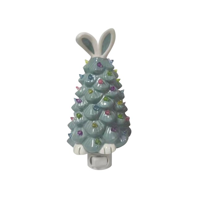 Adorable Ceramic Easter Bunny Night Light - A Charming Easter Addition