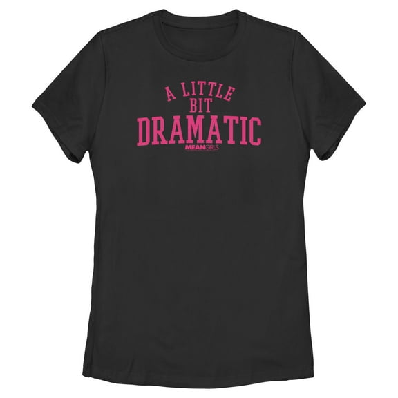 Women's Mean Girls Little Dramatic Graphic Tee Black Large