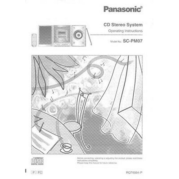 Instruction Manual ONLY for Panasonic SA-PM07 CD Stereo System Owners Instruction Manual REPRINT