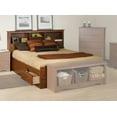thumbnail image 1 of Platform Storage Bed w/ Bookcase Headboard-Bed Size:Queen,Color:Cherry, 1 of 1