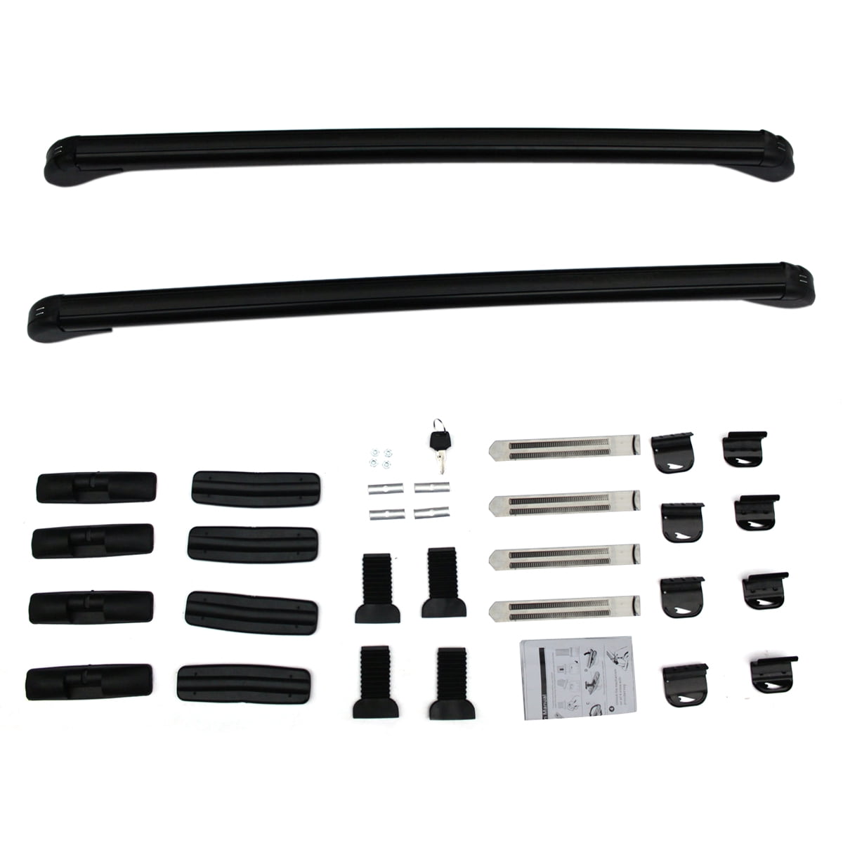 43.3" Universal Car Roof Rack Cross Bars with Lock 165 lbs Capacity