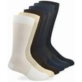 thumbnail image 4 of Jefferies Socks Mens Sheer Nylon Stripe Thick n Thin Mid Calf Dress Socks 3 Pair Pack, 4 of 4