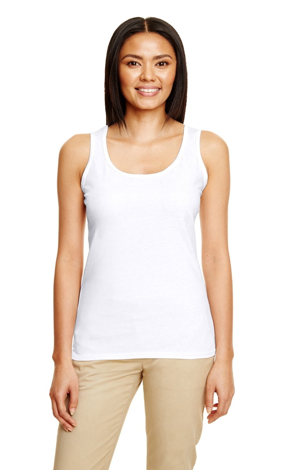 Gildan The Gildan Ladies Softstyle 45 oz Racerback Tank Top WHITE