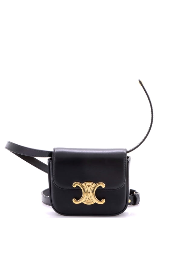 Pre-Owned Claude Shoulder Bag Triomphe Coated Canvas Mini By Rebag