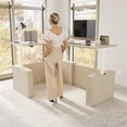 thumbnail image 6 of Scranton & Co Engineered Wood 60W x 78D L-Shaped Standing Desk in Natural Elm, 6 of 8