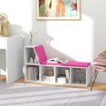thumbnail image 2 of HOMCOM 5-Cubby Bookcase with Cushioned Reading Nook, Pink, 2 of 10