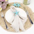 thumbnail image 3 of Duslogis Starfish Napkin Rings Set of 6, Handmade Blue Faux Sea Star Serviette for Summer Tables Wedding Party Table Dinner Decor Gift Banquet (Blue), 3 of 7