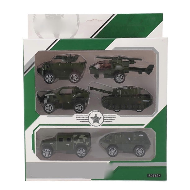 6pcs Armored Vehicle Model Lifelike Alloy Armored Truck Toy Interactive Friction Powered Armored Vehicle Model for Kids Adults